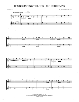 page one of It's Beginning To Look Like Christmas (Alto Sax Duet)