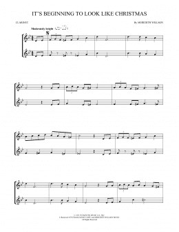 page one of It's Beginning To Look Like Christmas (Clarinet Duet)