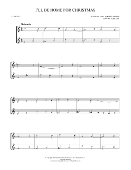 page one of I'll Be Home For Christmas (Clarinet Duet)