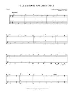 page one of I'll Be Home For Christmas (Cello Duet)