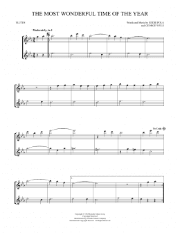 page one of The Most Wonderful Time Of The Year (Flute Duet)