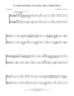 page one of It's Beginning To Look Like Christmas (Trombone Duet)