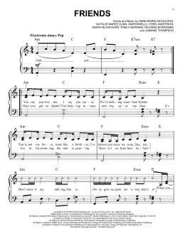 page one of FRIENDS (Easy Piano)