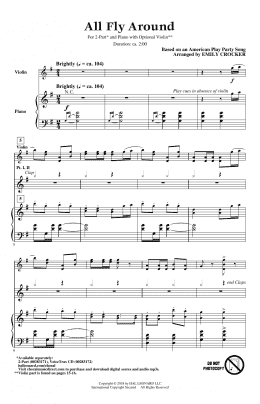 page one of All Fly Around (2-Part Choir)