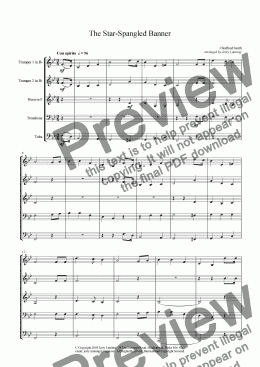 page one of The Star-Spangled Banner (brass quintet)