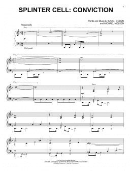 page one of Splinter Cell: Conviction (Piano Solo)