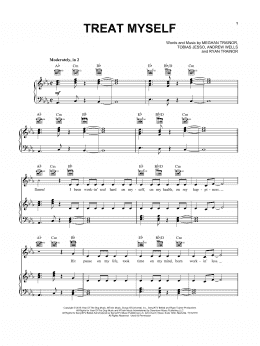 page one of Treat Myself (Piano, Vocal & Guitar Chords (Right-Hand Melody))