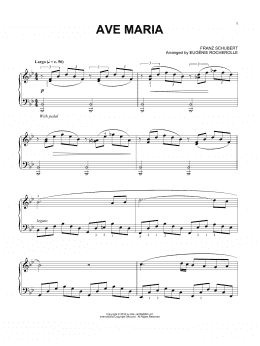 page one of Ave Maria (arr. Eugénie Rocherolle) (Piano Solo)