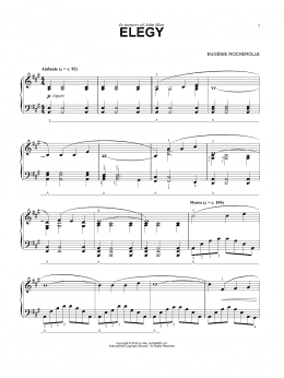 page one of Elegy (Piano Solo)
