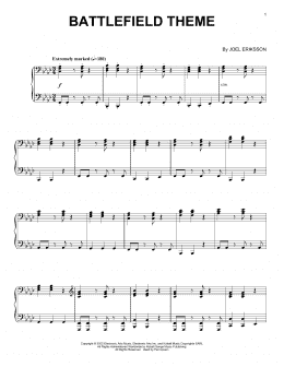 page one of Battlefield Theme (Piano Solo)