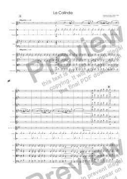 page one of La Calinda - Full Score