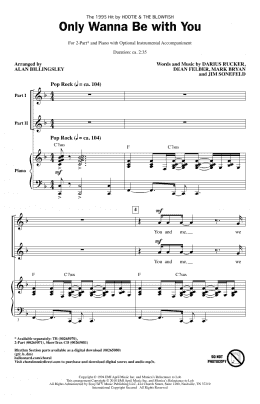 page one of Only Wanna Be With You (arr. Alan Billingsley) (2-Part Choir)