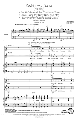 page one of Rockin' With Santa (Medley) (arr. Mac Huff) (2-Part Choir)