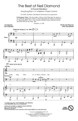 page one of The Best of Neil Diamond (arr. Ed Lojeski) (SAB Choir)