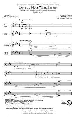 page one of Do You Hear What I Hear (arr. Craig Courtney) (SSAA Choir)