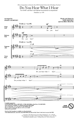 page one of Do You Hear What I Hear (arr. Craig Courtney) (SATB Choir)