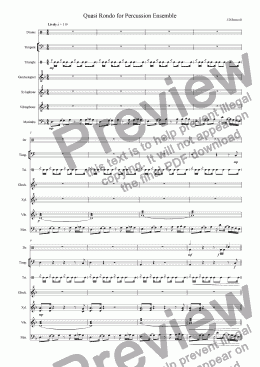 page one of Quasi Rondo For Percussion Ensemble