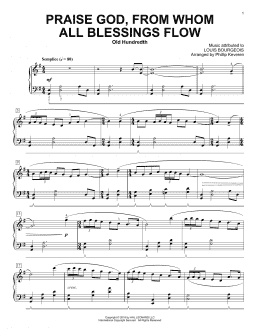 page one of Praise God, From Whom All Blessings Flow (arr. Phillip Keveren) (Piano Solo)