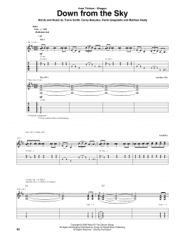 page one of Down From The Sky (Guitar Tab)