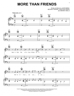 page one of More Than Friends (feat. Meghan Trainor) (Piano, Vocal & Guitar Chords (Right-Hand Melody))
