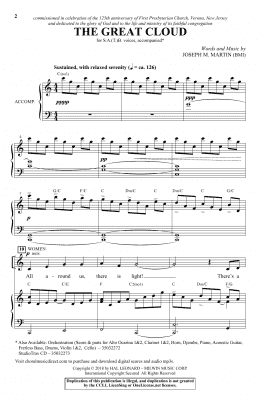 page one of The Great Cloud (SATB Choir)