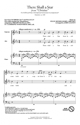 page one of There Shall A Star (arr. John Leavitt) (SATB Choir)