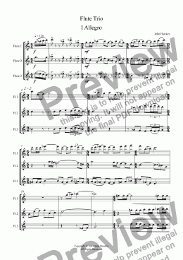 page one of Flute Trio