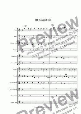 page one of Chamber Symphony in F, Magnificat