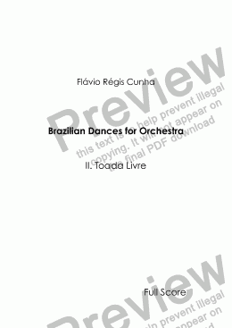 page one of 02. Brazilian Dances for Orchestra - Toada Livre 