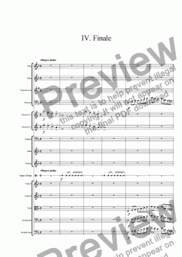page one of Chamber Symphony in F, Finale