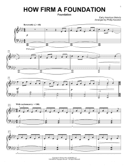 page one of How Firm a Foundation (arr. Phillip Keveren) (Piano Solo)