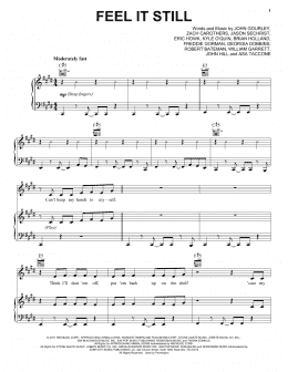 page one of Feel It Still (Piano, Vocal & Guitar Chords (Right-Hand Melody))