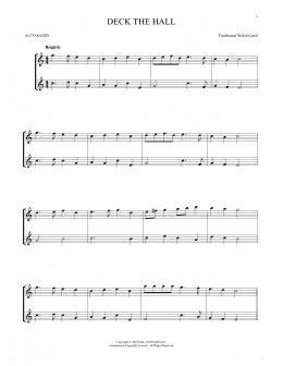 page one of Deck The Hall (Alto Sax Duet)
