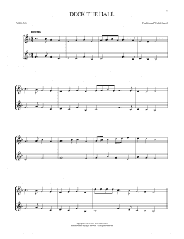 page one of Deck The Hall (Violin Duet)