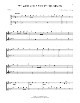 page one of We Wish You A Merry Christmas (Flute Duet)