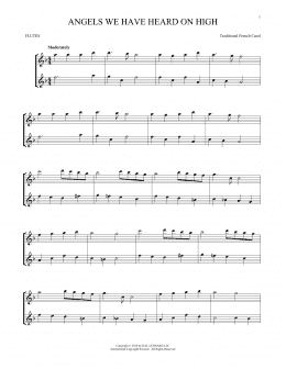 page one of Angels We Have Heard On High (Flute Duet)