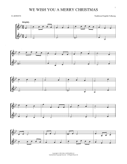 page one of We Wish You A Merry Christmas (Clarinet Duet)