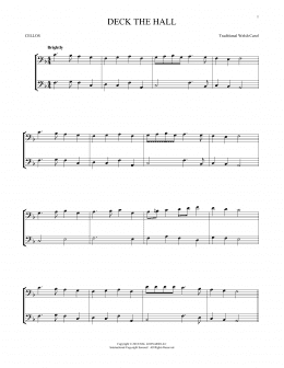 page one of Deck The Hall (Cello Duet)
