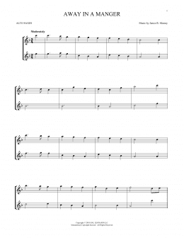 page one of Away In A Manger (Alto Sax Duet)