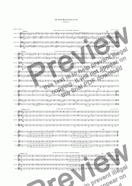 page one of 100 Great Hymn Tunes 41-50 Brass Quartet