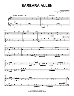 page one of Barbara Allen [Classical version] (arr. Phillip Keveren) (Piano Solo)