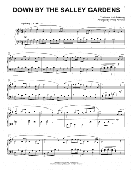 page one of Down By The Salley Gardens [Classical version] (arr. Phillip Keveren) (Piano Solo)
