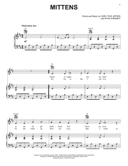 page one of Mittens (Piano, Vocal & Guitar Chords (Right-Hand Melody))