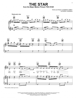 page one of The Star (Piano, Vocal & Guitar Chords (Right-Hand Melody))