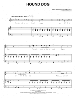 page one of Hound Dog (Piano & Vocal)