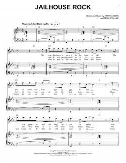 page one of Jailhouse Rock (Piano & Vocal)