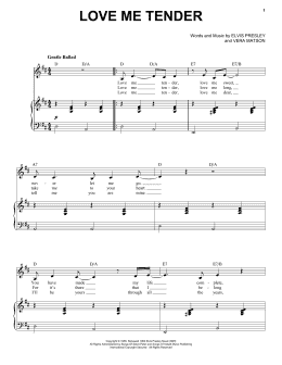 page one of Love Me Tender (Piano & Vocal)