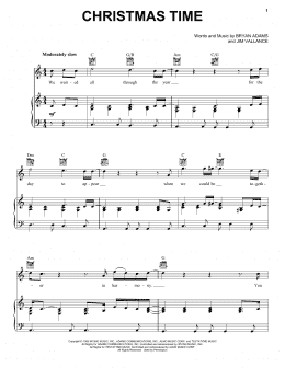 page one of Christmas Time (Piano, Vocal & Guitar Chords (Right-Hand Melody))