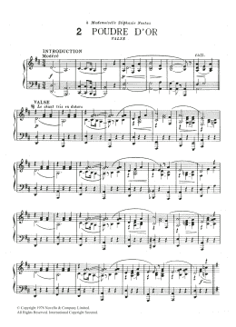 page one of Poudre d'Or (Piano Solo)