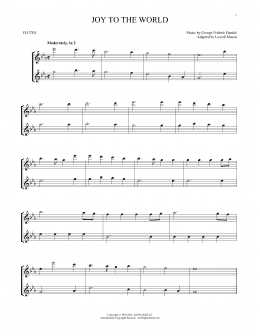 page one of Joy To The World (Flute Duet)
